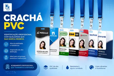 Crachás em PVC personalizados