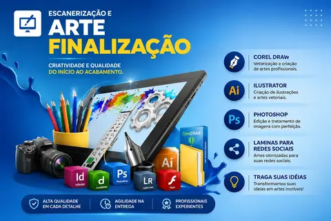 Criação e finalização de artes na Nossa Cópia