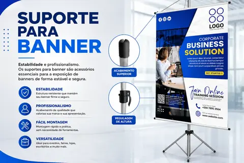 Suporte regulável para banner